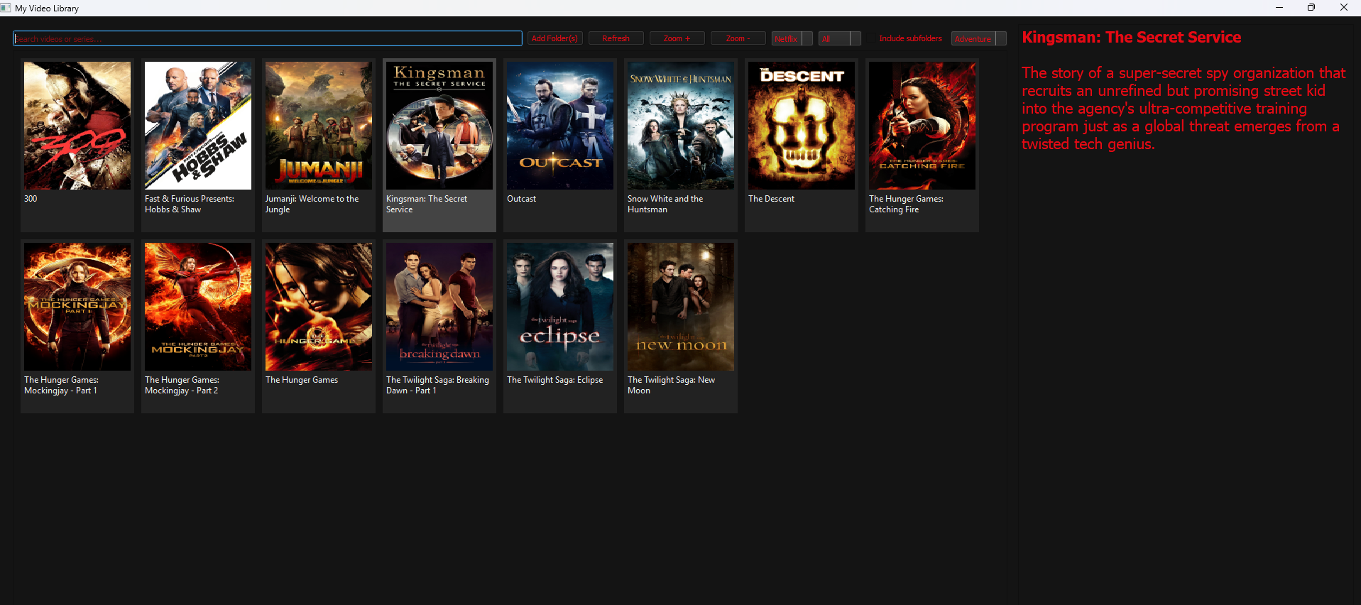 Image of Functioning Application with Example Videos